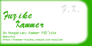 fuzike kammer business card